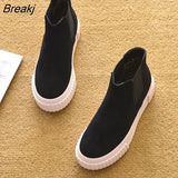 Winter Shoes Women Chelsea Boots Thick Sole Leopard Winter Shoes Warm Plush Women's Boots Woman Ankle Botas