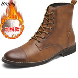 Men's Boots Men's Boots Plush Warm Men's Leather Boots Italian Style Men's Chelsea Boots Outdoor Boots Men's Ankle