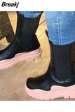 New Women's Boot Design Fall Platform Shoes Women's Chelsea Boots Fashion Women's Ankle Boots Winter Shoes Plus Size
