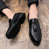 Men Tassel Loafers Leather Formal Shoes slip on Elegant Dress Shoe Simple Slip On Man Casual wedding party Shoes men