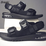 Shoes Men Beach Sandals Thick Sole Soft Comfortable Black Shoes Fashion Mens Sandals Non-slip Male Footwear