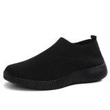 Women Vulcanized Shoes High Quality Women Sneakers Slip On Flats Shoes Women Loafers Plus Size 42 Walking