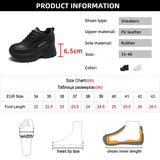 White Chunky Sneakers Women Fashion Thick Sole Platform Sport Shoes for Women Spring 2023 PU Leather Zapatillas De