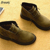 Winter Shoes Women Snow Boots Warm Plush Shoes Cold Winter Fashion Women Ankle Boots Ladies Cotton Shoes