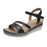 Women's Buckle Strap Wedge Sandals Summer 2023 Non Slip Platform Gladiator Shoes Woman Thick Bottom Sandalias De Mujer Plus