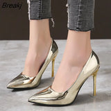 Women Pumps High Heels Silver Sexy High Heels Shoes for Women Stilettos Fashion Luxury Wedding Party Shoes Big