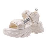 Women's Black Chunky Sandals Summer 2023 Fashion Platform Walking Shoes Woman Thick Bottom Non Slip Beach Sandalias