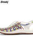 Men Sandal 2023 New Summer Weave Breathable Sandals Fashion Soft Flat Outdoor Beach Vacation Light Casual