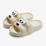 Indoor Cotton Dog Slippers Flat Women Men Bathroom Slides Couples Summer Shoes Soft EVA Non-slip Funny Beach Flip