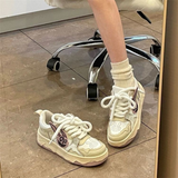 Designer Women's Sneakers Spring Autumn Casual Lace Up Woman Flats Platform Sneakers Shoes Tennis Female Sports