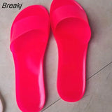 Women 2023 Summer Woman Jelly Shoes Candy colors PVC Flat Sandal Ladies Peep Toe Casual Slides Female Flip Flops
