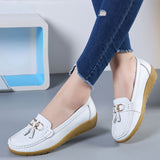 Women Shoes 2023 Spring Autumn Flats Leather Breathable Moccasins Women Boat Shoes Ballerina Ladies Casual Shoes Zapatos