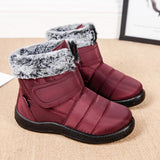 New Waterproof Snow Boots for Women Non Slip Bottom Faux Fur Ankle Boots Woman Couples Plus Size Thick Plush Winter