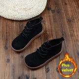 Retro Short Boots Japanese Thick-Sole Students Doll Shoes Mori Round Head Lace-Up Ankle Boots College Wind Womens