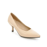 Breakj Middle Heel Single Shoe Large Size Paint Surface Fine Heel