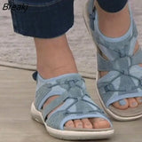 New Fashion Women Sports Sandlas Outdoor Beach Flats Comfortable Round Toe Breathable Plus Size Light Casual Shoes of