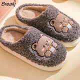 Autumn Warm Fluffy Slippers for Women 2023 Indoor House Shoes Cute Couple Plush Soft Furry Floor Slides Zapatillas