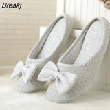 Cute Bowtie Home Women Slippers Summer Spring Indoor Shoes For Girls Ladies Female Warm House Bedroom Floor