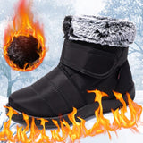 New Waterproof Snow Boots for Women Non Slip Bottom Faux Fur Ankle Boots Woman Couples Plus Size Thick Plush Winter