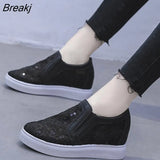 Comfortable Women's Loafers Lace Slip on Walking Shoes White Sneakers Casual Footwear Ballet Flats Platform Breathable
