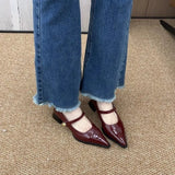 Heels Retro Mary Shoes, High Heels, Women's Shoes, Black Shoes, Autumn And Winter Korean Version Of Sensitive Shoes, Small Leather