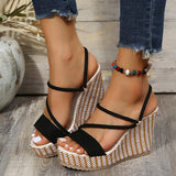 New Fashion Wedge Sandals Women Summer Platform Super High Heels Female Sandals Open Toe Thick Bottom Beach Shoes