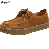 Men's Shoes Lace up Leather Casual Shoes Spring Autumn Male Sneakers Designer Man Shoes Genuine Leather Barefoot