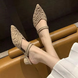 Jelly Job Slides Mules Summer Pointed Toe Shoes for Women 2023 Black Woman Slippers Free Shipping Low Price Y H Sandal