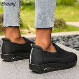 Women Sneakers Slip-On Spring Summer Cushioning Sports Shoes for Female Wine Red Comfortable Women's Loafers