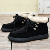 Breakj And Fleece Snow Boots 2024 Winter Warm Thick Size Plus Thick British Short Boots