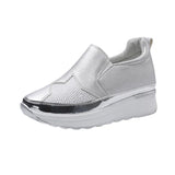 Large Size One Foot Pedal Lazy Shoes Fashion Diamond Pine Platform Leisure Inside Increased Single Shoes