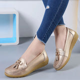 Women Shoes 2023 Spring Autumn Flats Leather Breathable Moccasins Women Boat Shoes Ballerina Ladies Casual Shoes Zapatos