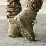 Men Military Boots Army Tactical Boots Outdoor Waterproof Cow Suede Work Men Ankle Boots Hiking Safety Shoes Mens Athletic