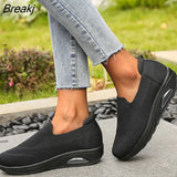 Women Sneakers Slip-On Spring Summer Cushioning Sports Shoes for Female Wine Red Comfortable Women's Loafers