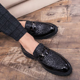 Fashion Classic Style Men Shoes Gold Silver Simple Designer Men Casual Shoes outdoor slip on party club shoes men