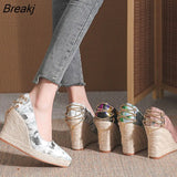 High Heels Women Party Shoes Elegant Ladies Wedges Brand Women Pumps Wedge Heel 10cm Plus Size 42