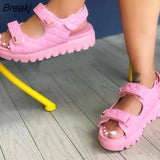 New Fashion Women Platform Sandals Comfort Summer Opened Toe Outdoor Sports Beach Height Increase Plus Size