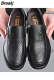 Shoes Genuine Leather Casual Shoes For Men Flat Platform Walking Shoes Outdoor Footwear Loafers Breathable
