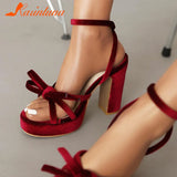 Platform Chunky Heels Sandals 2023 Brand New Spring Summer Fashion Ankle Strap comfy Walking Office Lady Woman