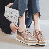 Womens Sneakers Shoes Wedge Basket 2024 Platform Tennis Female Roses Fashion Thick Sole Silver Trainers High Lace-Up Fabric PU