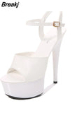 Shoes Ladies Sexy Pumps Pole Dance Shoes Women Plus Size 43 Women Classic 15cm Super High Heels Sandals Female
