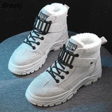 Women Winter 2023 Snow Boots New Fashion Style High-top Shoe Casual Woman Autumn Waterproof Warm Female High Quality White
