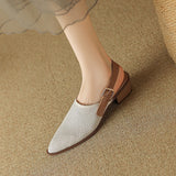 New Office Casual Women Pumps Fashion Hollow Middle Heel Slingbacks Shoes Woman Spring Summer
