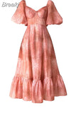 Sleeve French Elegant Dress Woman Beach Chiffon Fashion Midi Dress Office Lady Retro Even Party Dress Casual 2023