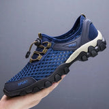 Men Casual Sneakers Breathable Mesh Shoes Mens Non-Slip Outdoor Hiking Shoes Mens Climbing Trekking Shoes Zapatos