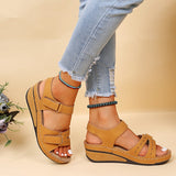 Summer Trend Women Sandals Soft Bottom Wedge Heels Sandals Women Platform Sandalias Mujer Elegant Wedges Shoes for