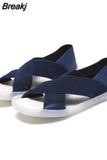 45 Sport Sandals Women's 2023 New Soft Sole Lightweight Two-Wear Casual Slippers Socofy Stretch Cloth Women's Summer