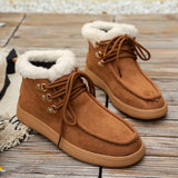 Breakj And Fleece Snow Boots 2024 Winter Warm Thick Size Plus Thick British Short Boots