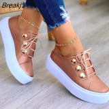 New Fashion Women Flat High Quality Casual Shoes Comfortable Outdoor Sports Platform Plus Size Round Head