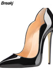 brand shoes plus size 33-45 pointed 12cm high stiletto heels 10cm 8cm shallow fashion classic women pumps QP042
